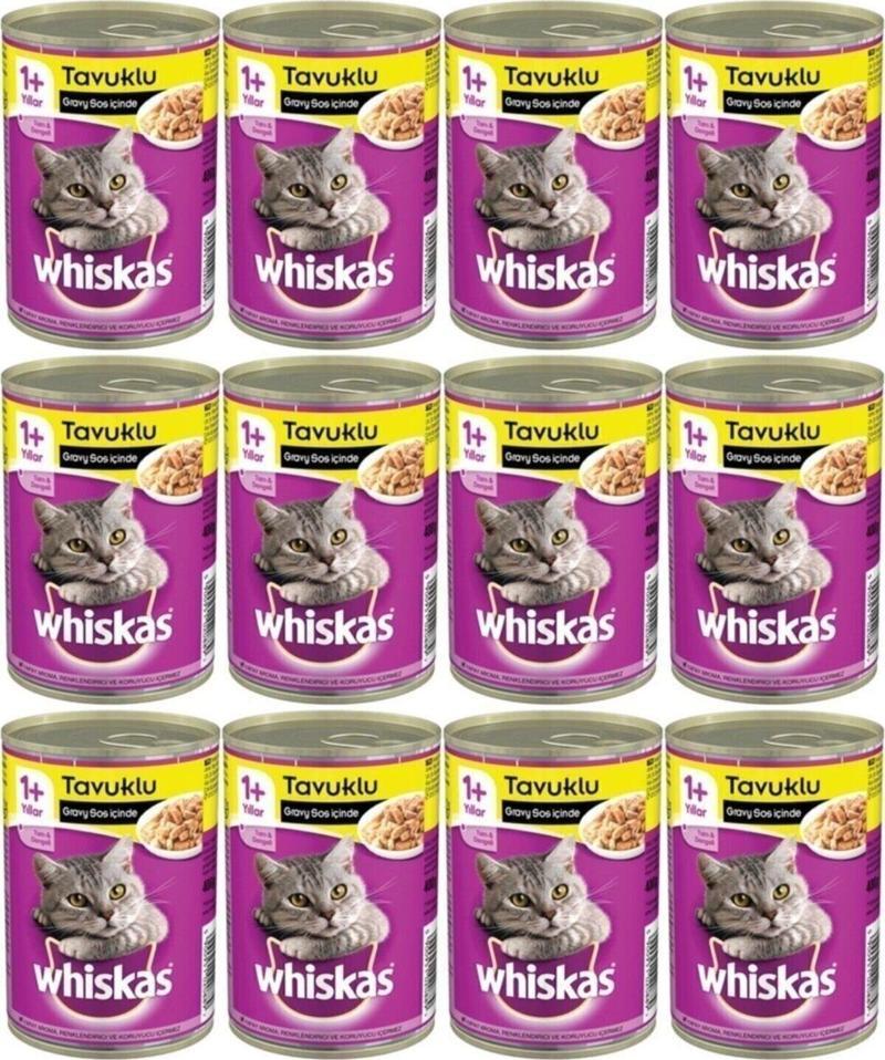 Konserve Kedi Maması Tavuklu 400 Gr X 12 Adet