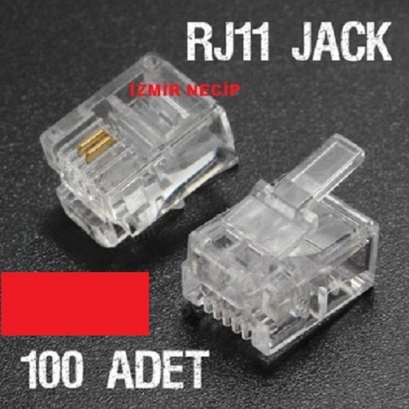 2 Pinli Rj11 Jak Rj-11 Telefon Internet Hat Jack Konnektör 100 Adet