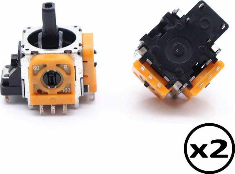 PS4 Analog Motoru Tüm Playstation 4 Kollarına Uyumlu TURUNCU Seri Kaliteli PS4 Yedek Parça x2 ADET