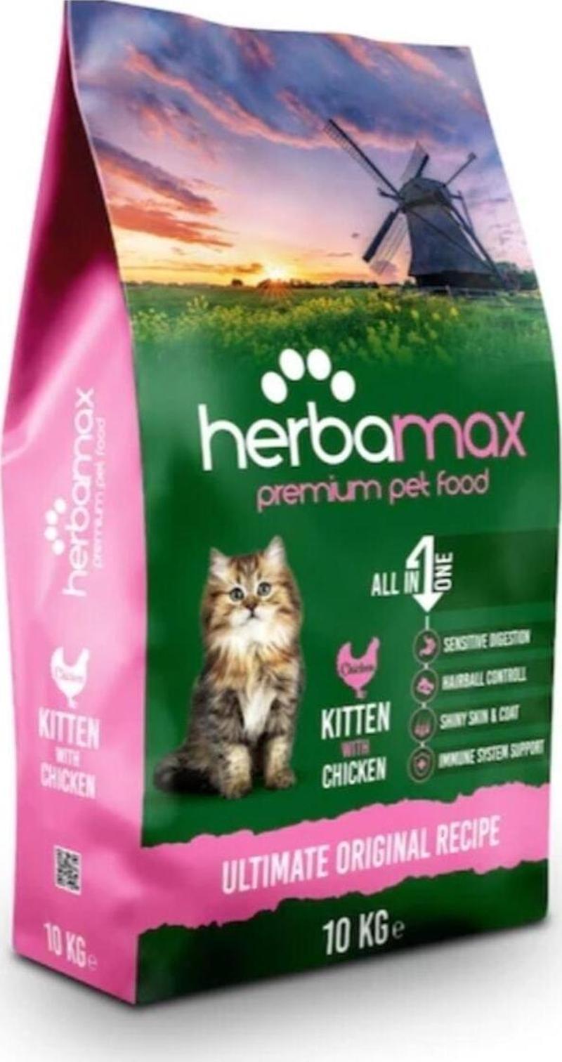 Herbamax Premium Tavuklu Yavru Kedi Maması 10 Kg