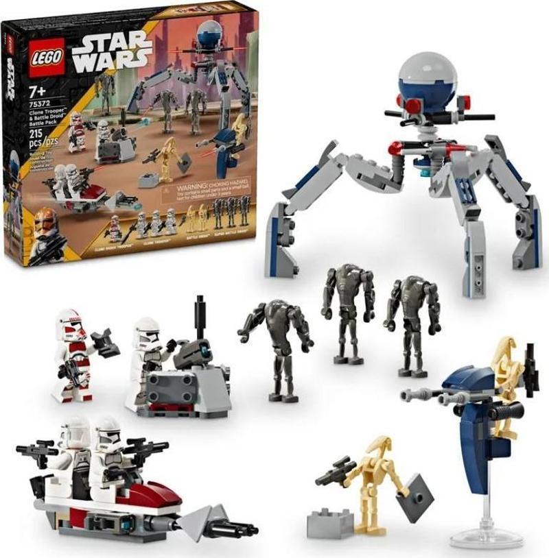 Star Wars 75372 Clone Trooper & Battle Droid Battle Pack +7 Yaş (215 Parça)