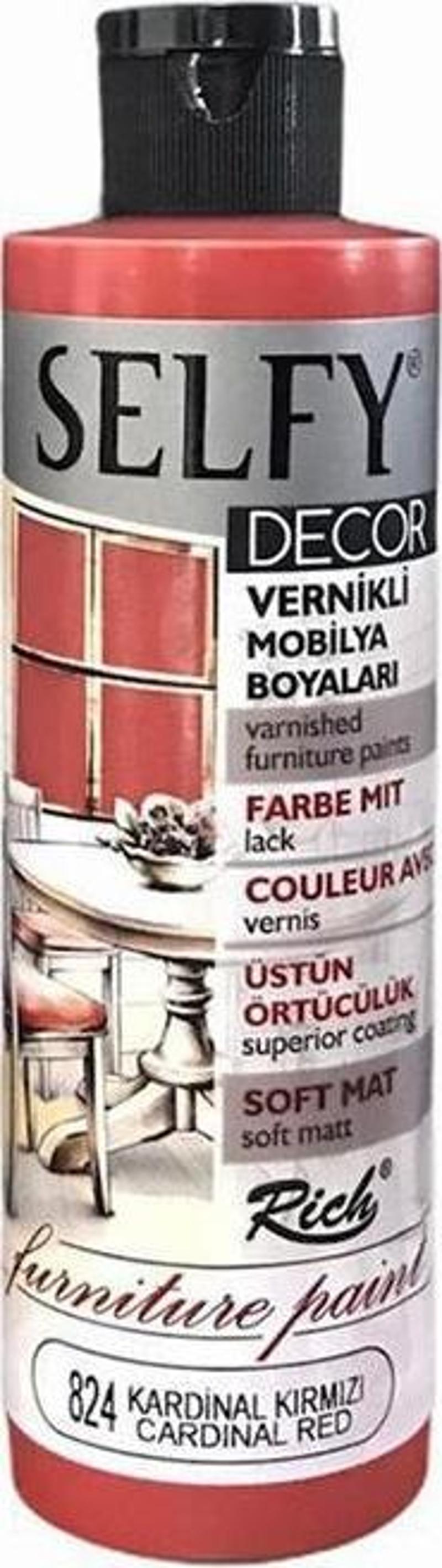 Selfy Decor Vernikli Boya Kardinal Kırmızı 240cc