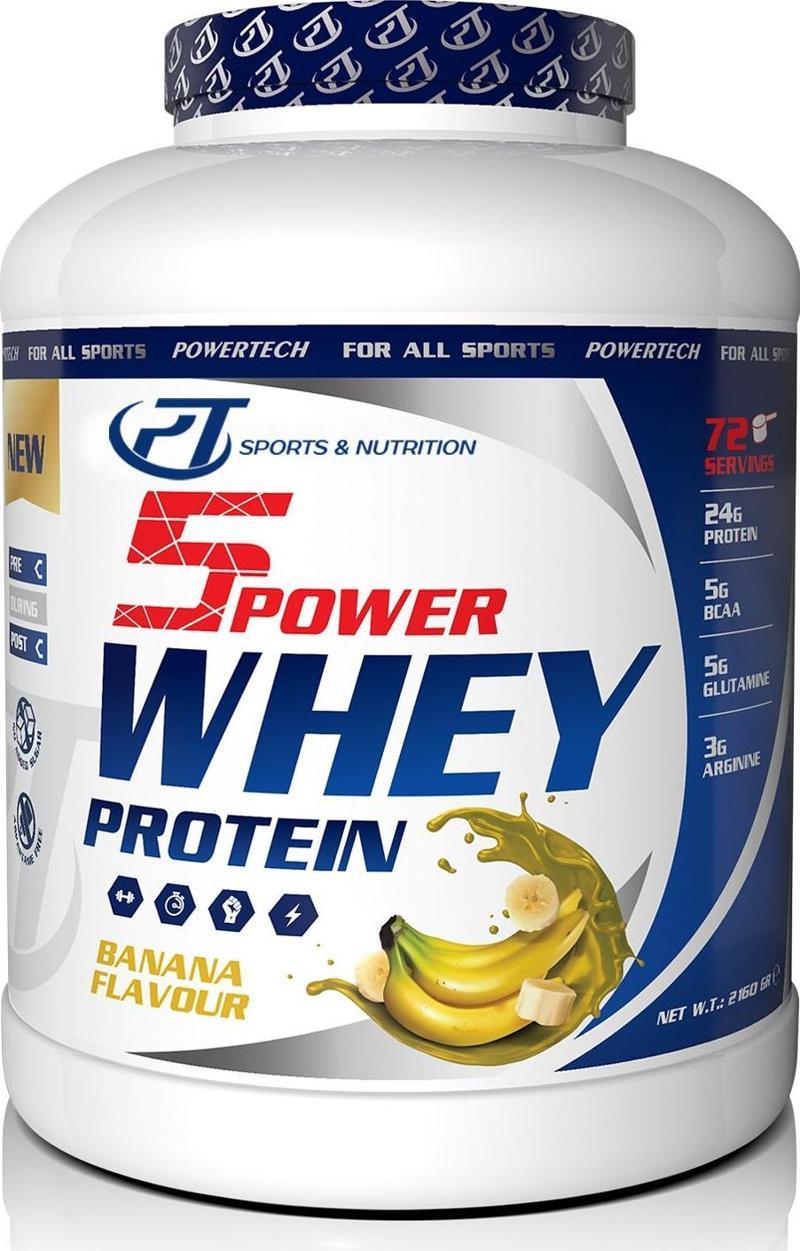 5Power Whey Protein 2160g Muz Aromalı Protein Tozu