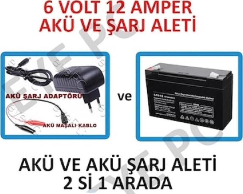 Çocuk Oyuncak Akülü Araba Için 6V 12 Ah 6 Volt 12 Amper Akü Şarj Adaptörü