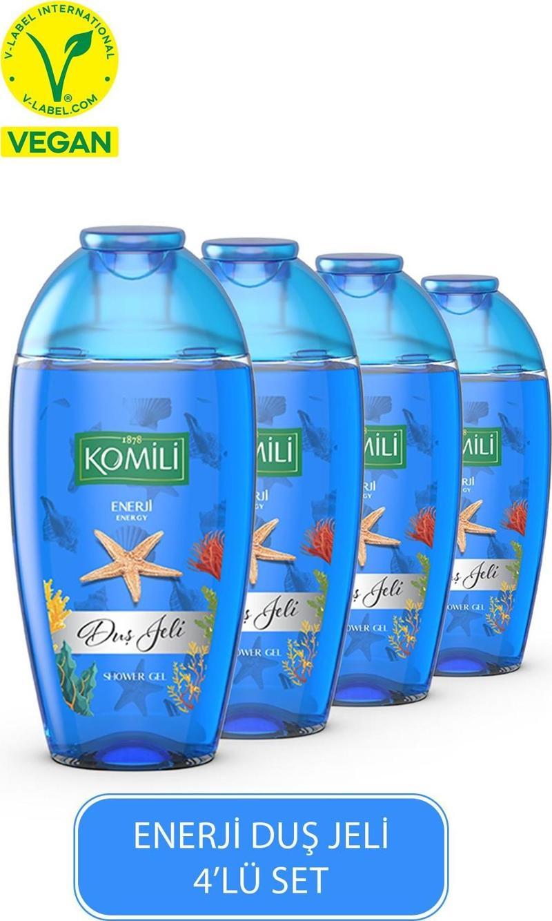 Enerji Vegan Seyahat Boy Duş Jeli Avantajlı Set - Ferah Koku - 4 X 200 ML