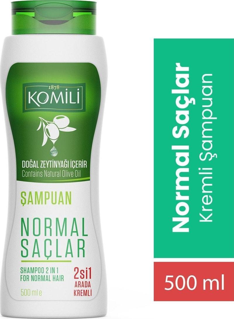 Normal Saçlar İçin 2'si 1 Arada Kremli Vegan Temel Bakım Şampuanı - 500 ML