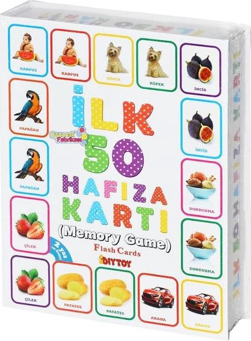 İlk 50 Hafıza Kartı Memory Game Flash Cards Zeka Geliştirici Hafıza Eğitici Oyuncak