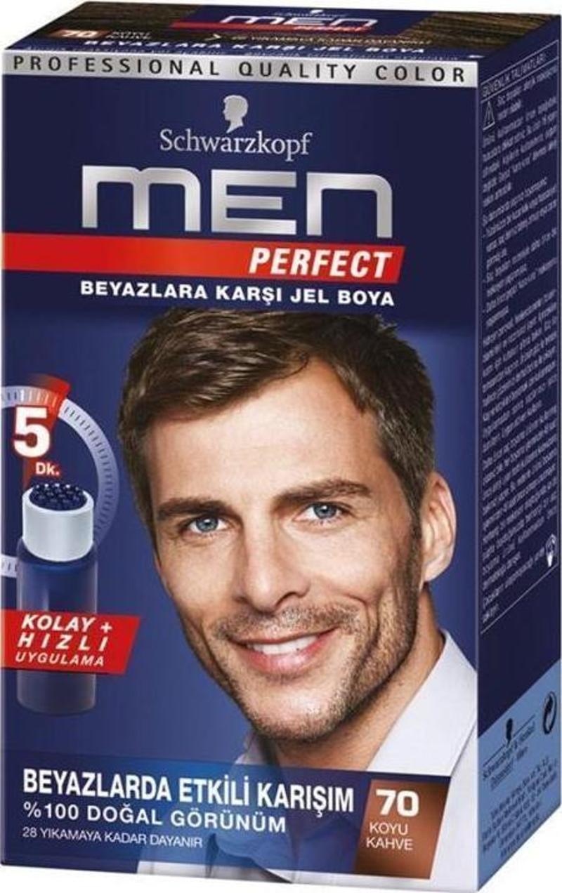 Men Perfect Jel Saç Boyası 70 - Koyu Kahve