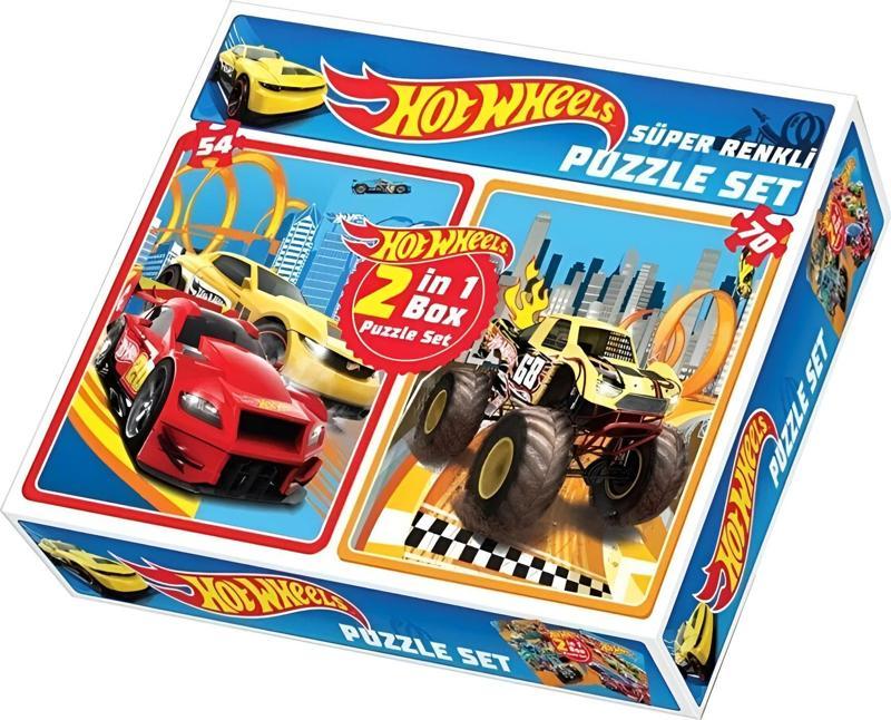 Diytoy 2 in 1 Puzzle Hot Wheels 124 Parça