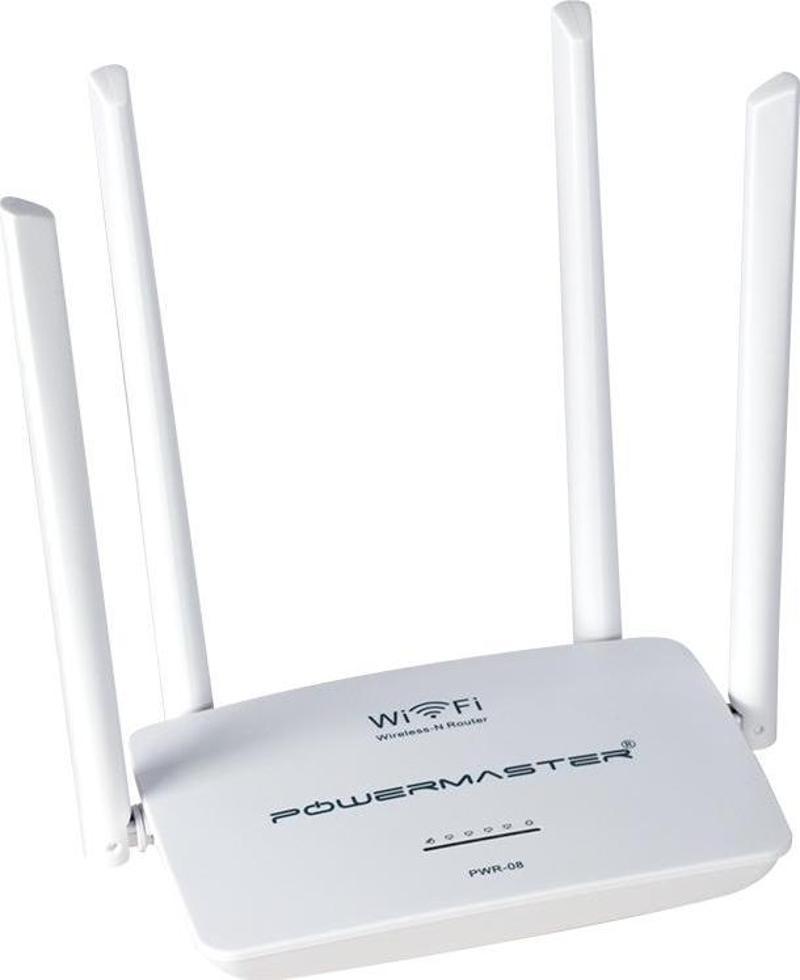 POWERMASTER PW-WR08 300 MBPS ACCESS POINT+REPEATER 4 ANTENLİ KABLOSUZ ...