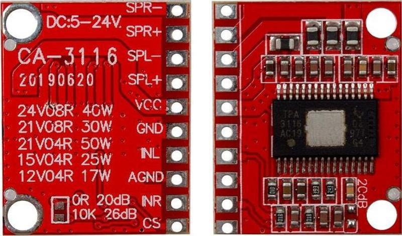 CA-3116 TPA3116  AUDIO MODUL TV SES KARTI 5V-24V ARASI