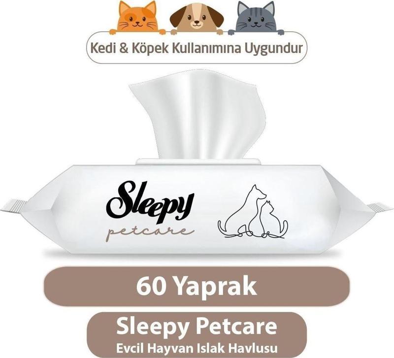 Petcare Evcil Hayvan Islak Havlusu 60 Yaprak