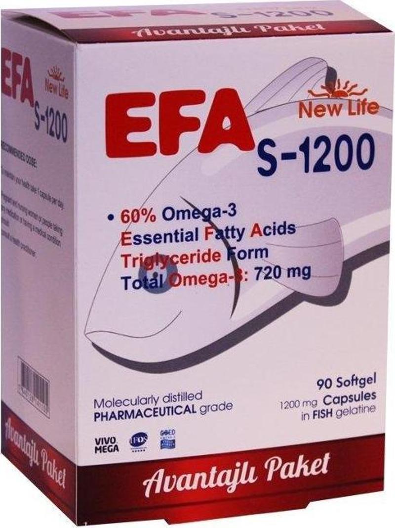 EFA S-1200 Balık Yağı İçeren Takviye Edici 90 Kapsül