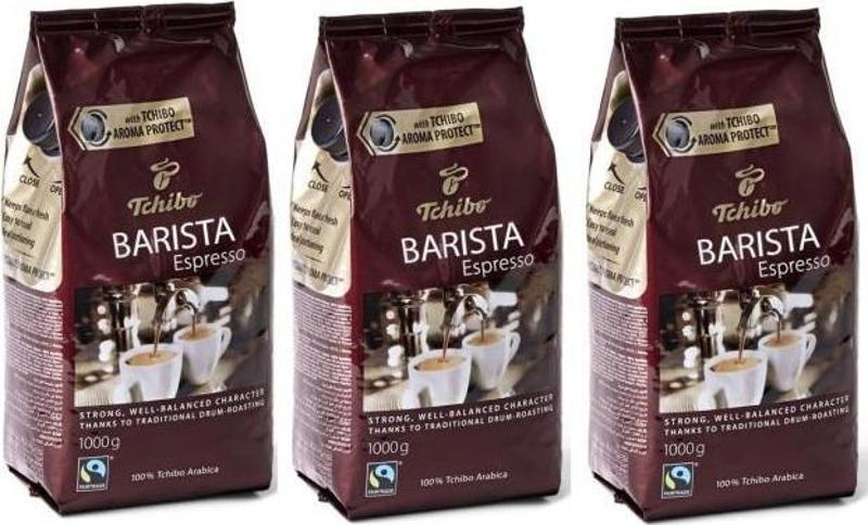 Barista Espresso Çekirdek Kahve 3 Adet 1 kg