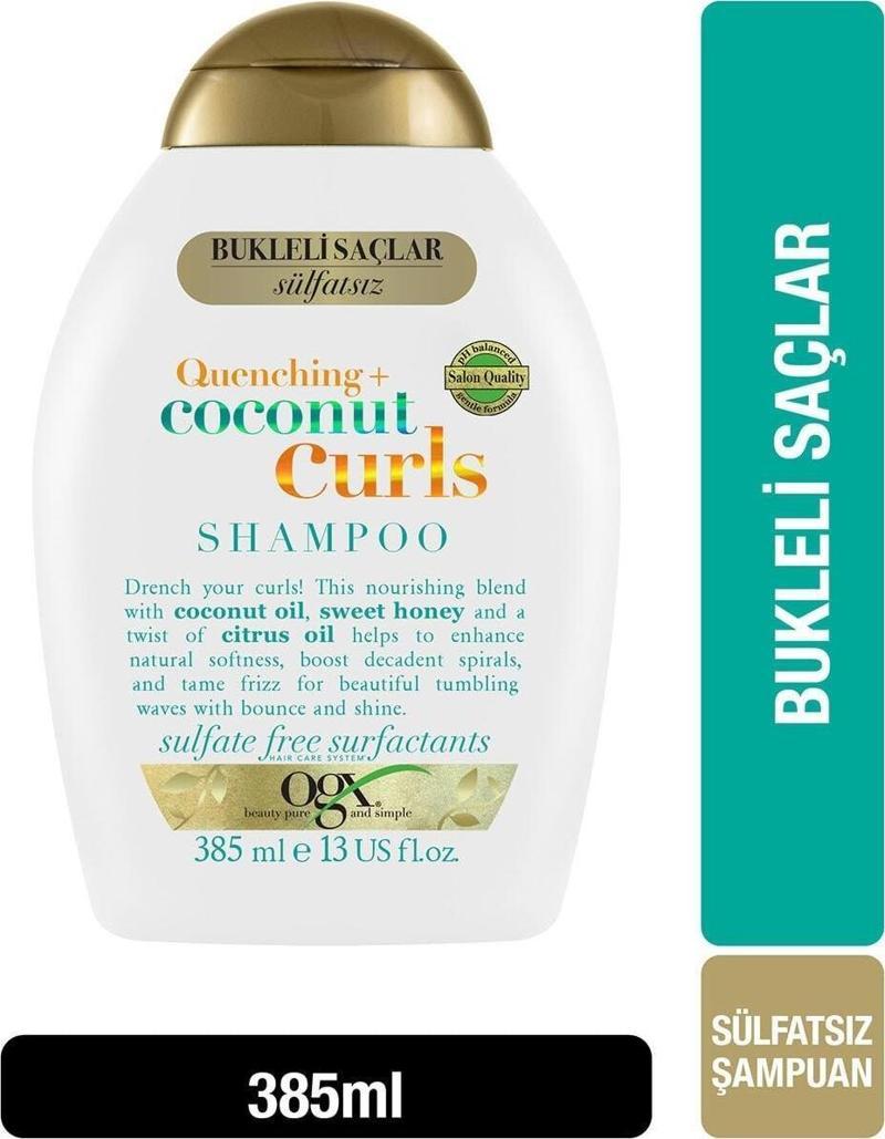 Bukleli Saçlar Için Nemlendirici Coconut Curls Sülfatsız Şampuan 385 Ml