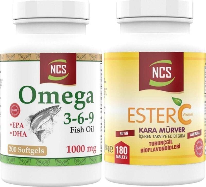 Omega 3-6-9 Balık Yağı 200 Soft Ester C Vitamini 180 Tablet