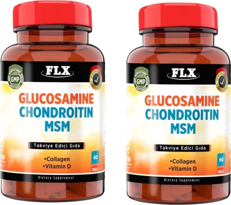 Glucosamine Chondroitin Msm Collagen Vitamin D Glukozamin 60 Tablet X 2 Kutu