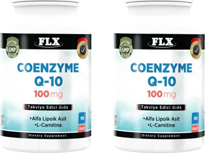 Coenzyme Q10 Koenzim Alfa Lipoik Asit L-Karnitin 100 Mg 90 Tablet X 2 Kutu