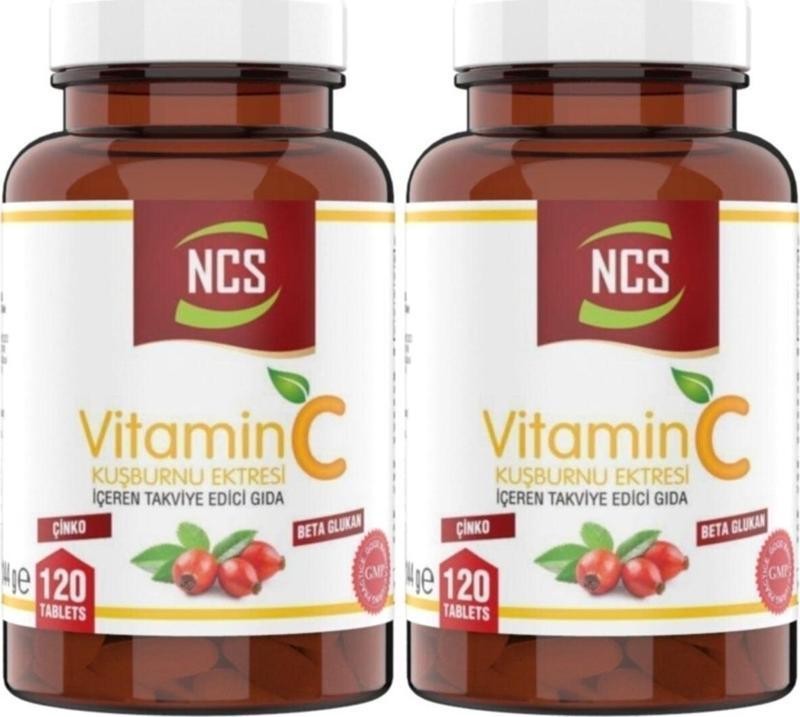 Vitamin C 1000 Mg Beta Glukan Kuşburnu 120 Tablet X 2 Kutu