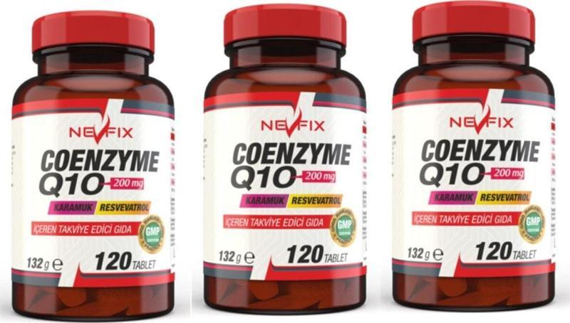 Coenzyme Q10 200 Mg Koenzim 10 120 Tablet X 3 Kutu 360 Tablet