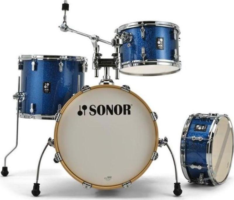 AQX Jazz 4-Parça Akustik Davul Seti (Blue Ocean Sparkle)