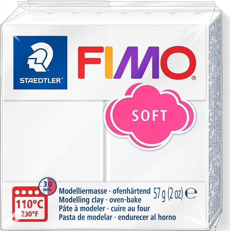 Fimo Polimer Kil 57gr Soft Modelleme Kili Beyaz / 8020-0 07