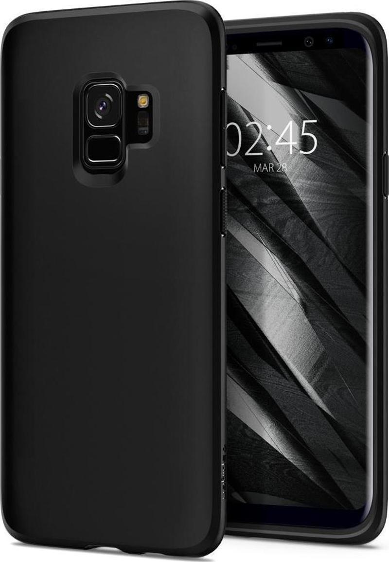 Galaxy S9 ile Uyumlu Kılıf Liquid Crystal 4 Tarafı Koruma Matte Black