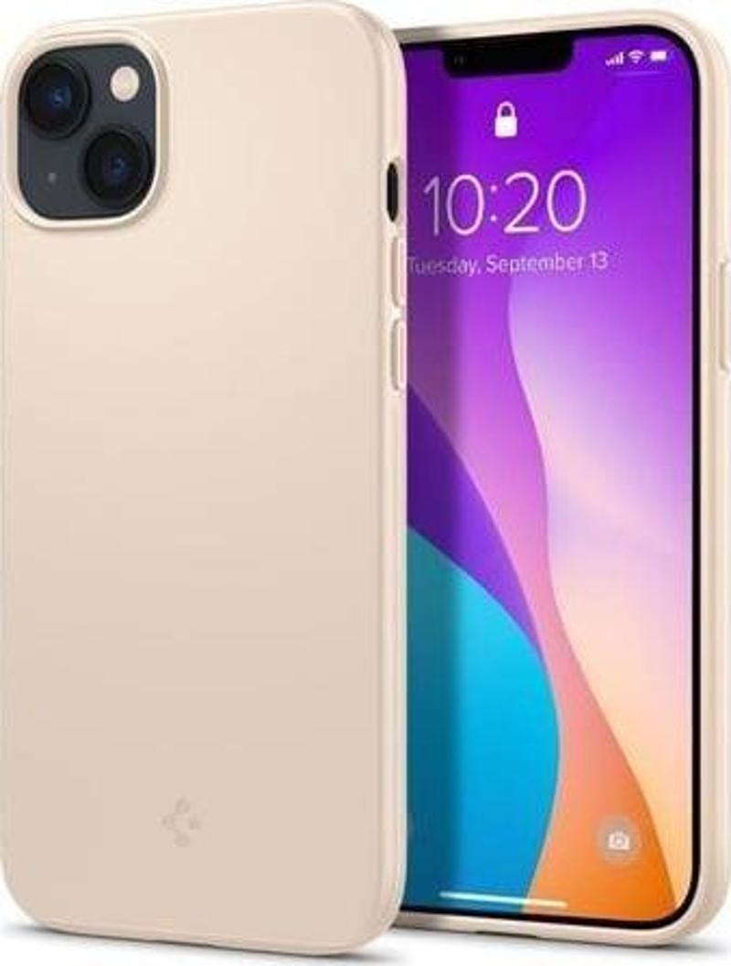 iPhone 14 Plus ile Uyumlu Kılıf Thin Fit Sand Beige