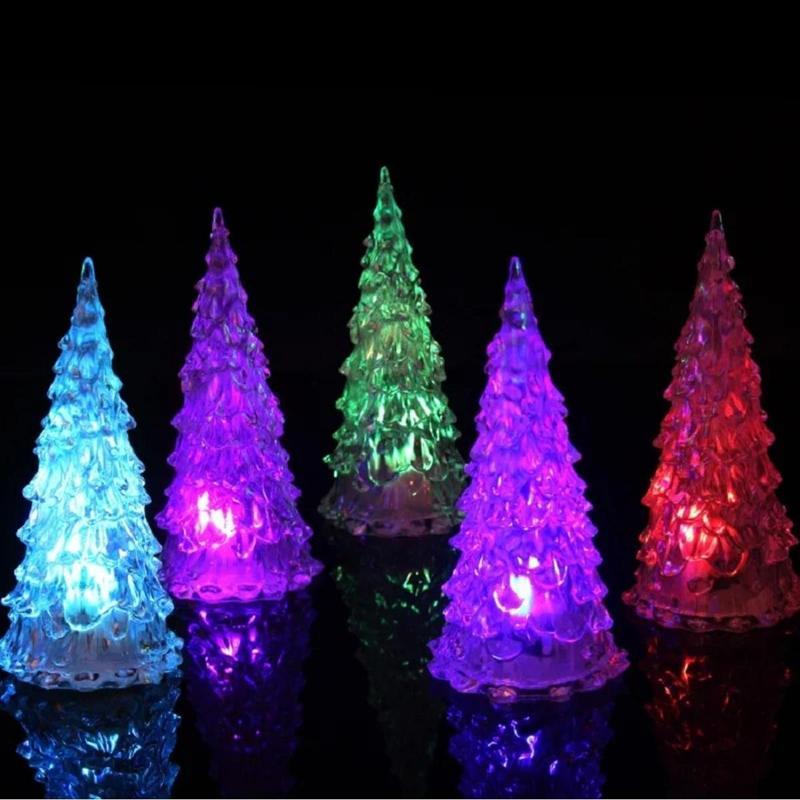 Renkli Led Işıklı Çam Ağacı 17 Cm Işıklı Çam Ağacı Işıklı Yılbaşı Ağacı Vıp Rgb Pıne Tree Led Lıght