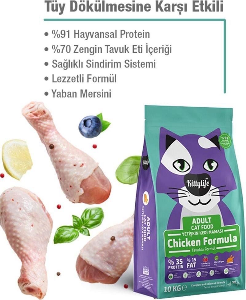 Yetişkin Kedi Maması Tavuklu 10 Kg Premium