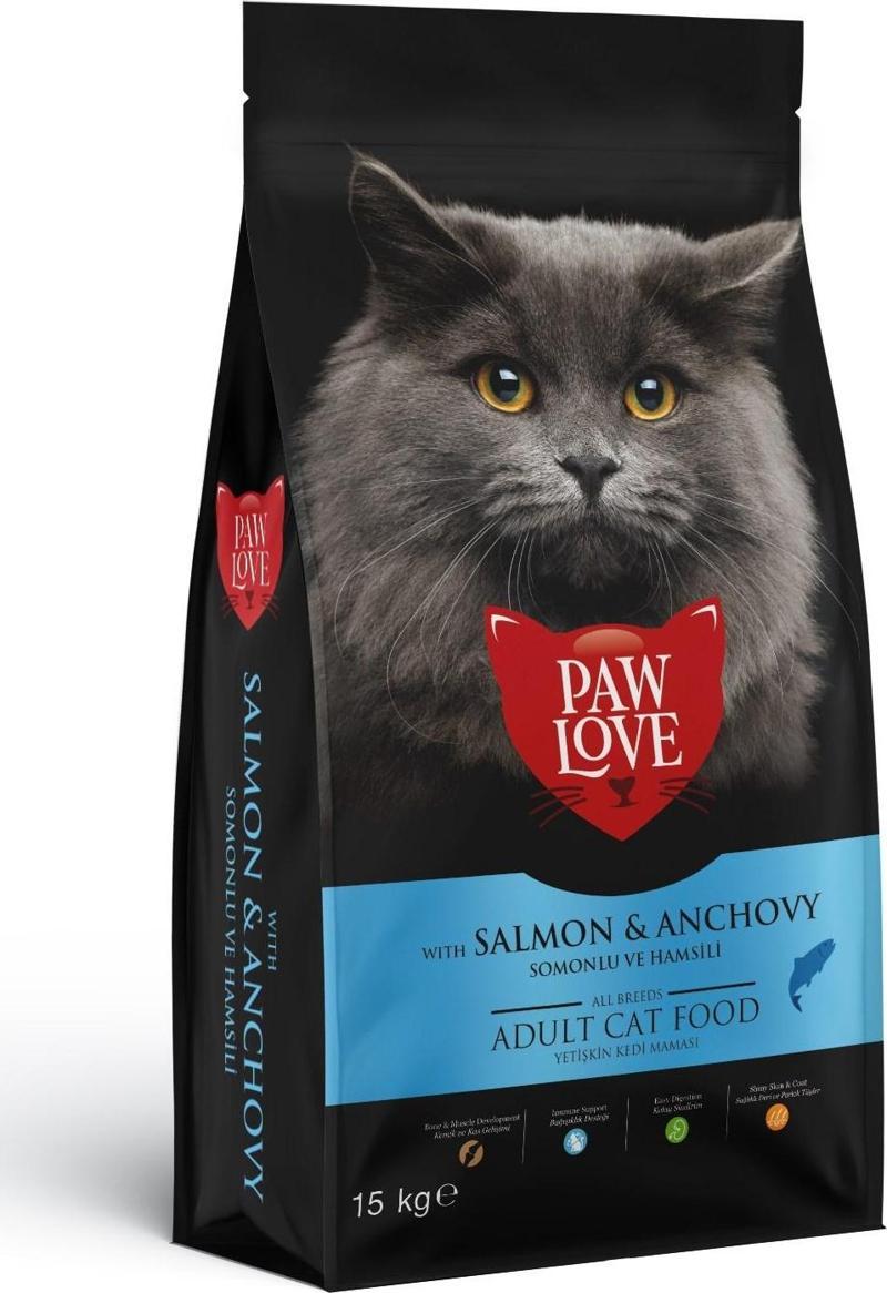 Kedi Maması Somonlu ve Hamsili Yetişkin Kedi Maması 15 Kg