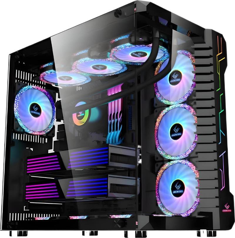 Luobin III War Machine Midi Tower Atx Gaming 6 x Argb Fanlar Dahil Masaüstü Bilgisayar Kasası (POWER YOK)