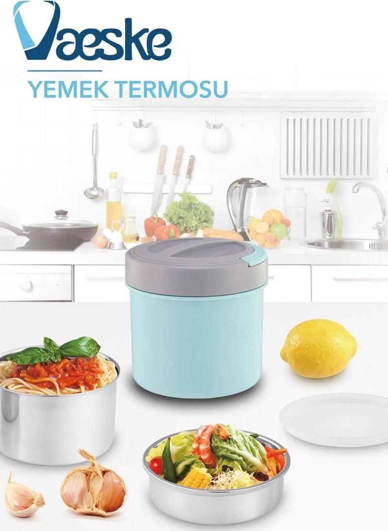 Paslanmaz Çelik Kolay Taşınabilir Yemek Termosu 1,2 lt