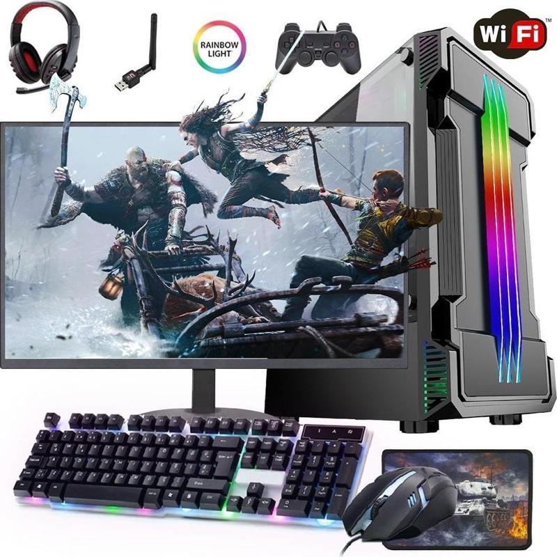 INTEL I3 4N 16GB 240SSD 1TB 4GB GTX1050TI 24" Monitörlü  (Gaming SET)