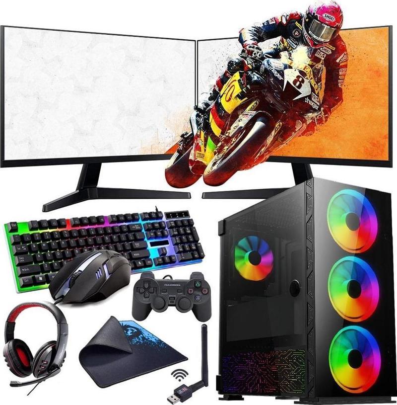 İ7 11700F 16GB 480SSD 4GB GTX1650 Çift 24" Monitörlü (Gaming SET)