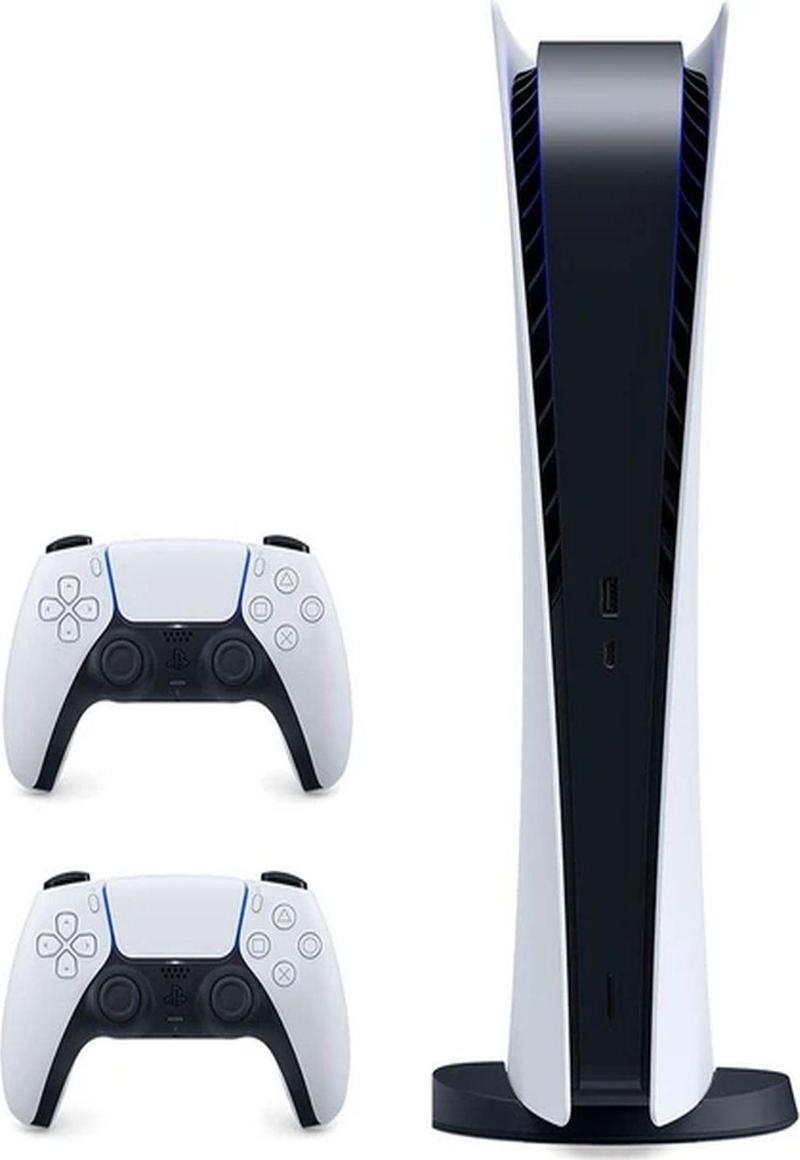 Playstation PS5 Slim 1 TB Digital Edition Oyun Konsolu + 2 Dualsense Kol (İthalatçı Garantili)