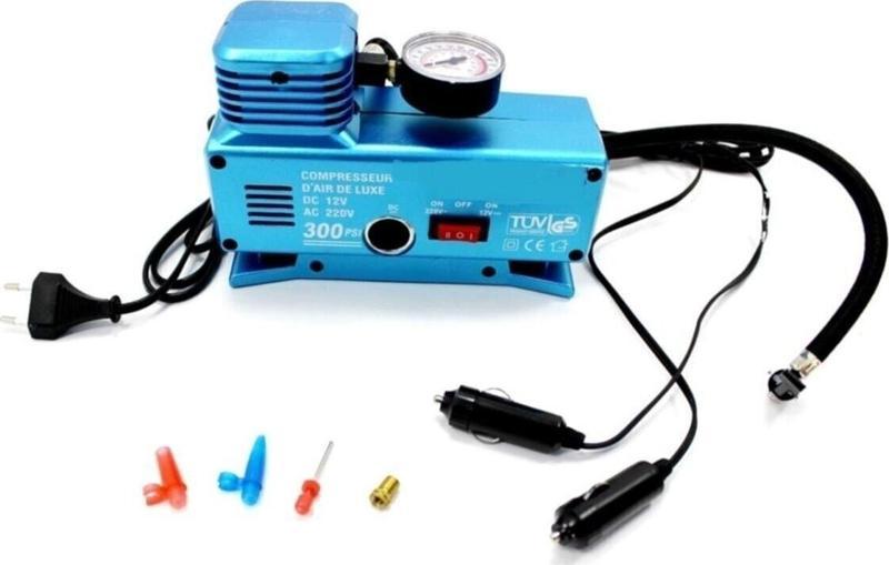 220 Volt-12 Volt 300 Psi Kompresör Lastik Hava Şişirme Oto Pompası