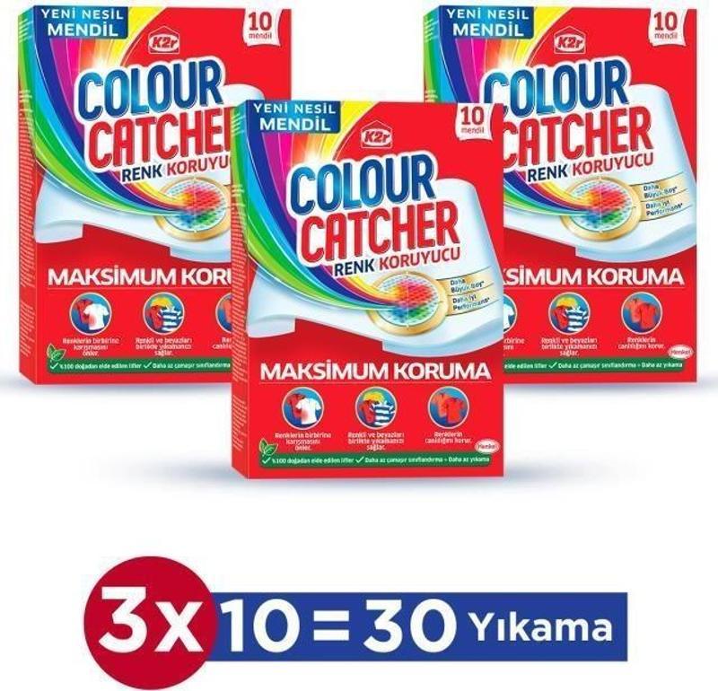 Renk Koruyucu Mendil 3 x 10'lu Paket (30 Yıkama)