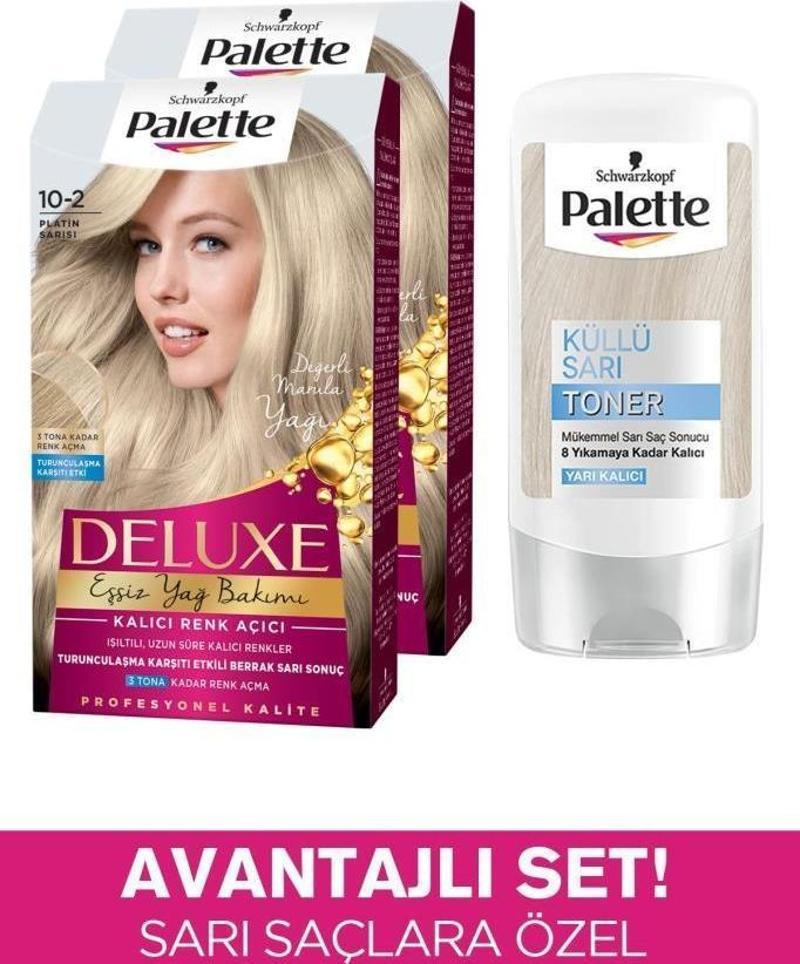 10-2 Platin Sarısı x 2 Adet + Küllü Sarı Toner