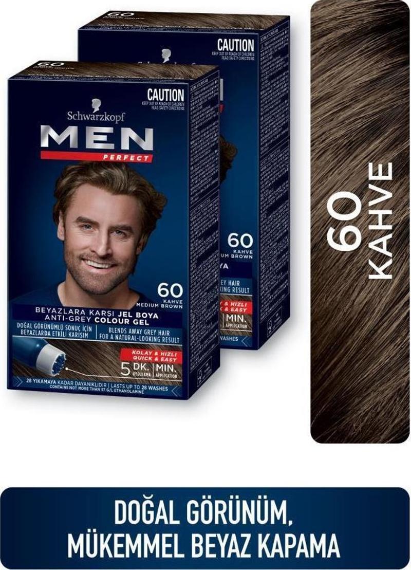 Men Perfect Saç Boyası 60 - Kahve x 2 Adet