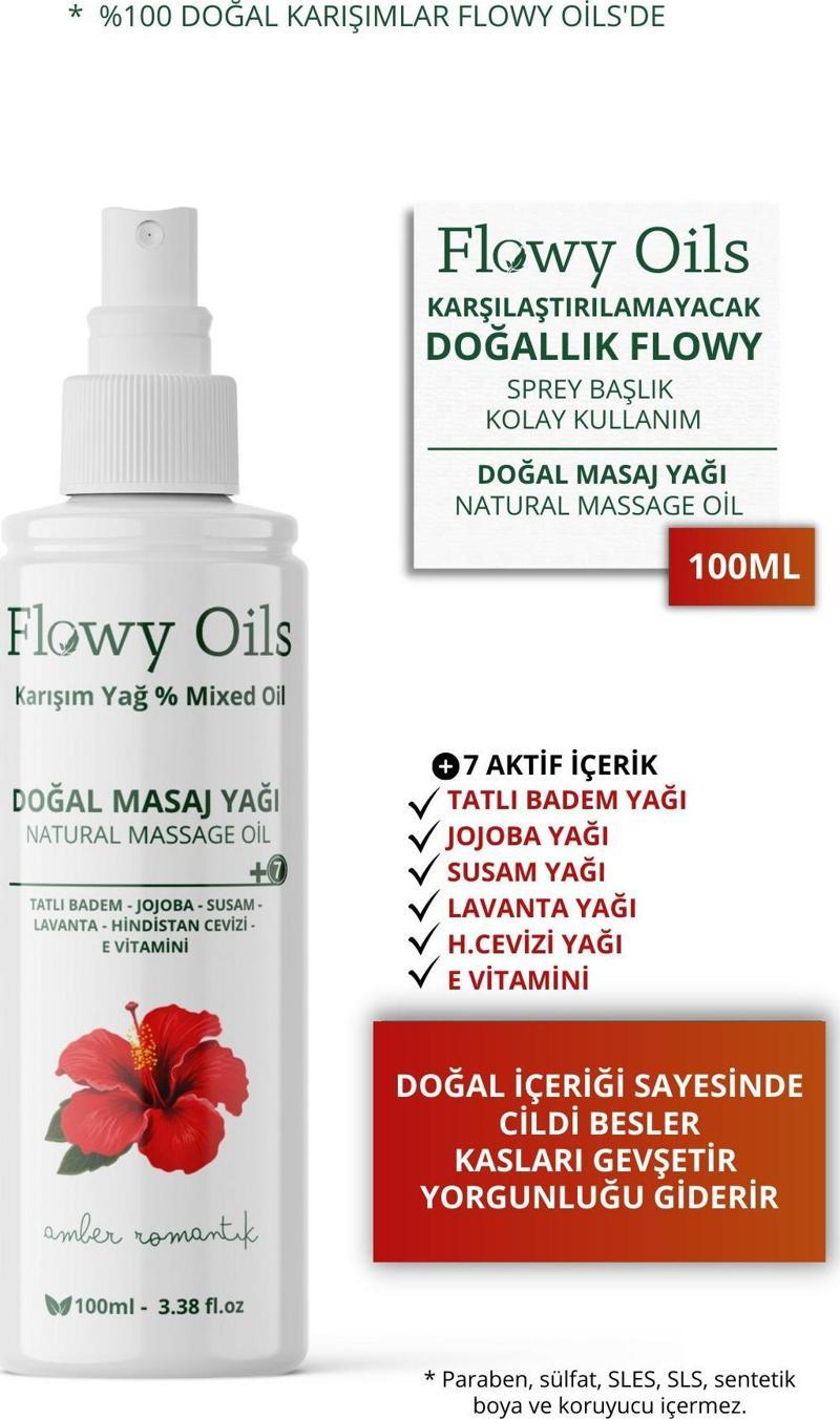 Rahatlatıcı Kas Gevşetici Amber Romantik Kokulu %100 Doğal Aromaterapi Masaj Yağı 100ml