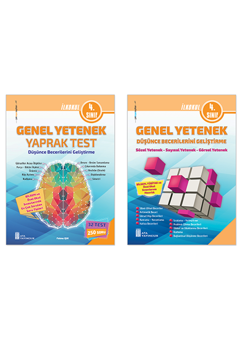 4. Sınıf Bilsem Genel Yetenek Yaprak Test+Genel Yetenek Düşünce Becerilerini Geliştirme