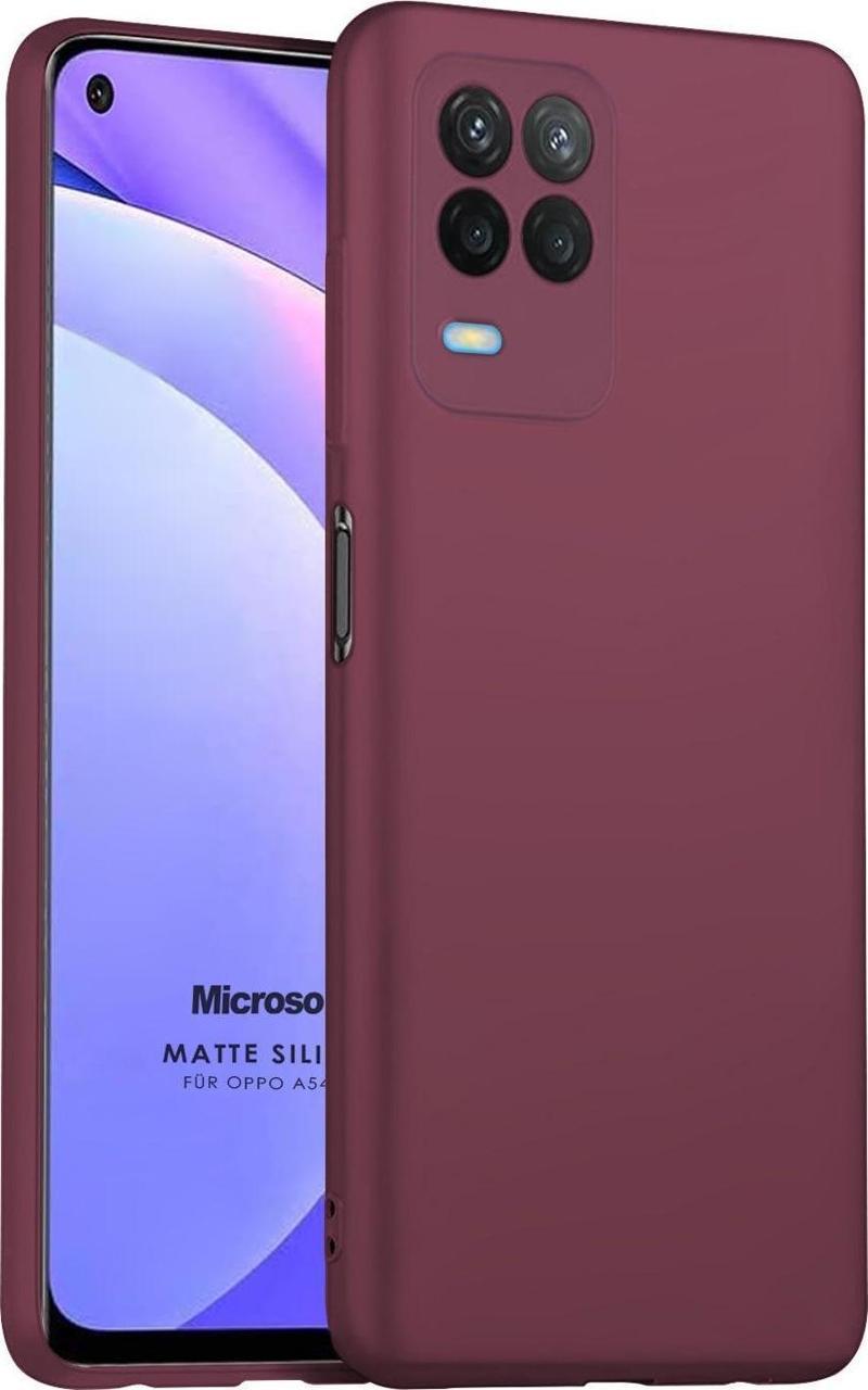 Matte Silicone Oppo A54 4G Kılıf Mor