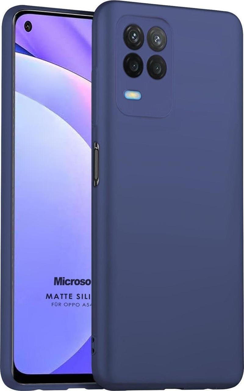 Matte Silicone Oppo A54 4G Kılıf Lacivert