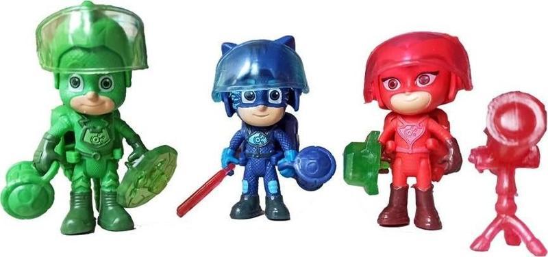 Pjmasks Benzeri Pijamaskeliler Aksesuarlı Uzay Macerası Seti. 3 Figür Ve Aksesuarları