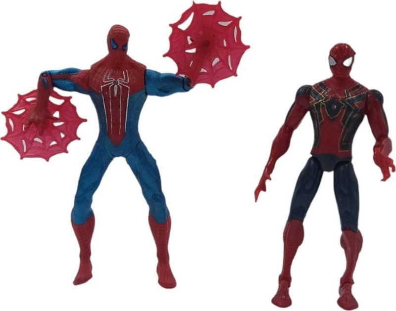 Avengers Spiderman 2'Li Figür Örümcek Adam Karakterleri Seti Işıklı 17Cm.