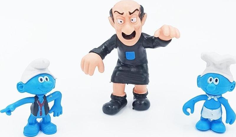 Gargamel Ve Hackus Karakterli 7'Li Oyuncak Şirinler Seti