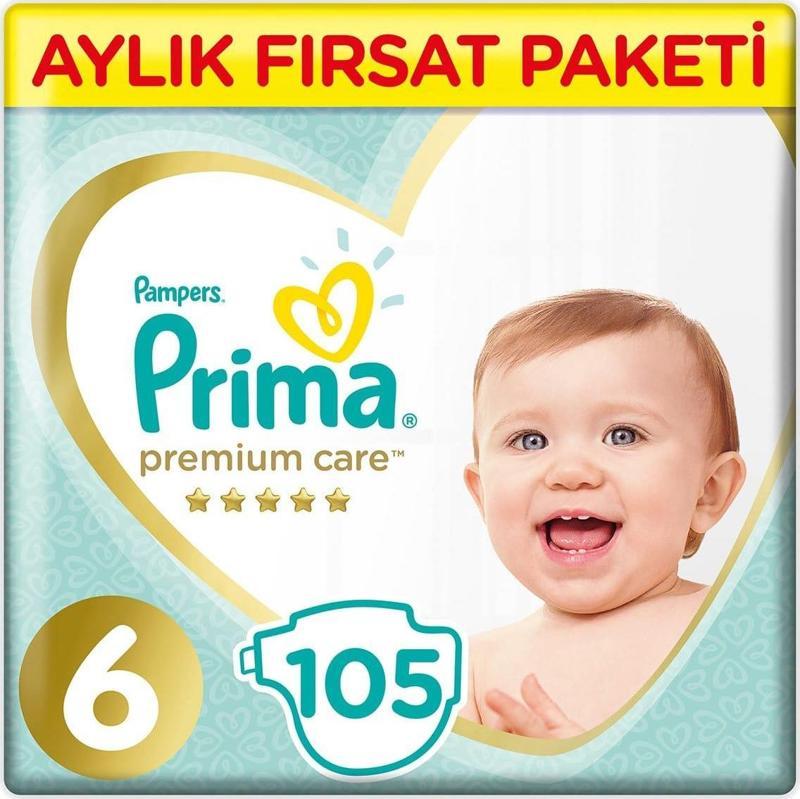 Bebek Bezi Premium Care 6 Beden 105 Adet Aylık Fırsat Paketi