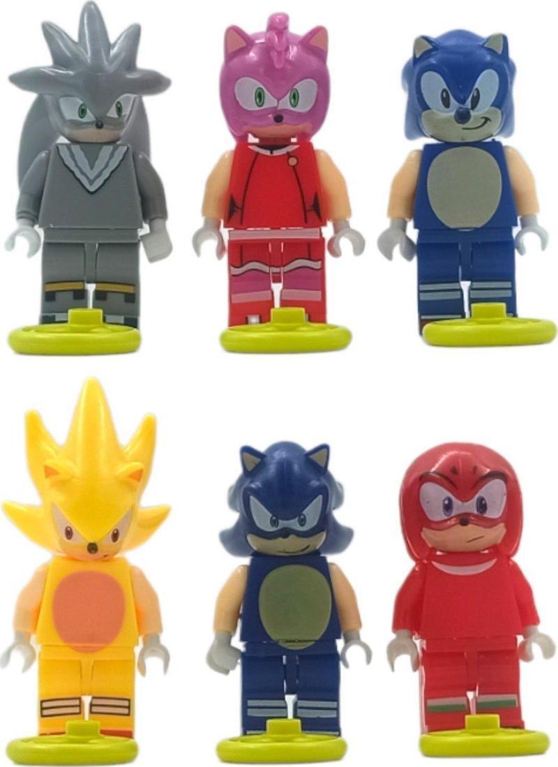 Sonic Hayranlarına Özel: Lego Uyumlu 6'Lı Figür Seti 5Cm.