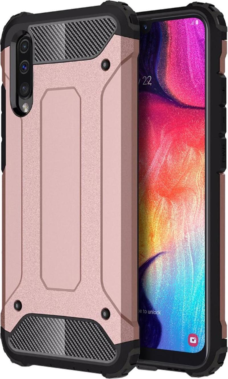 Samsung Galaxy A30s Kılıf Rugged Armor Rose Gold